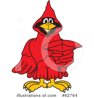 Royalty-Free (RF) Cardinal Character Clipart Illustration by Mascot Junction - Stock Sample #62764