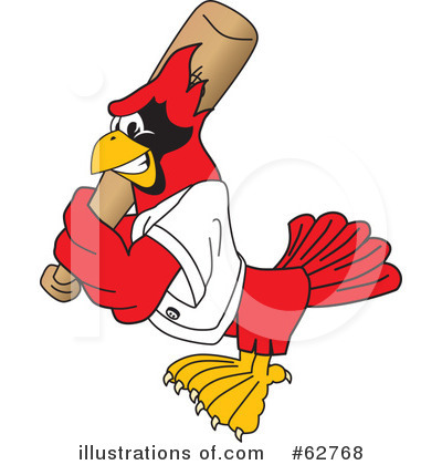 Royalty-Free (RF) Cardinal Character Clipart Illustration by Mascot Junction - Stock Sample #62768