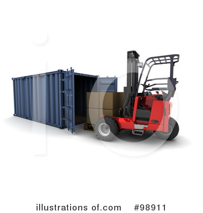 Forklift Clipart #98911 by KJ Pargeter