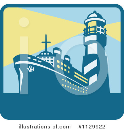 Cargo Ship Clipart #1129922 by patrimonio