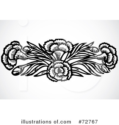 Royalty-Free (RF) Carnation Clipart Illustration by BestVector - Stock Sample #72767