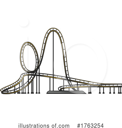 Roller Coaster Clipart #1763254 by Vector Tradition SM