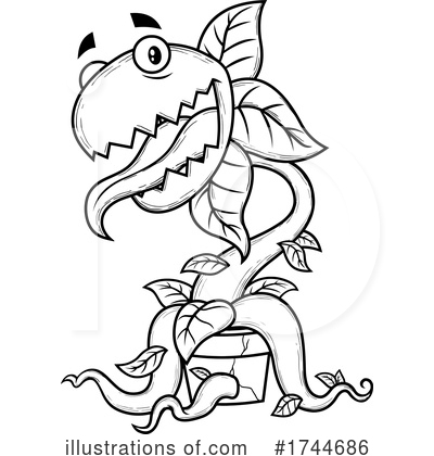 Royalty-Free (RF) Carnivorous Plant Clipart Illustration by Hit Toon - Stock Sample #1744686