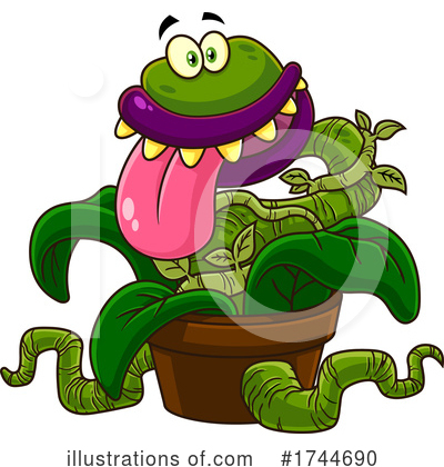 Royalty-Free (RF) Carnivorous Plant Clipart Illustration by Hit Toon - Stock Sample #1744690