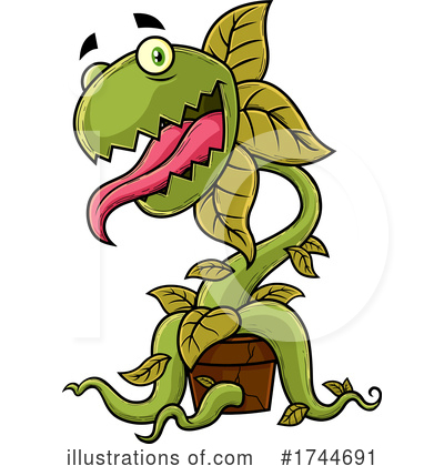 Royalty-Free (RF) Carnivorous Plant Clipart Illustration by Hit Toon - Stock Sample #1744691