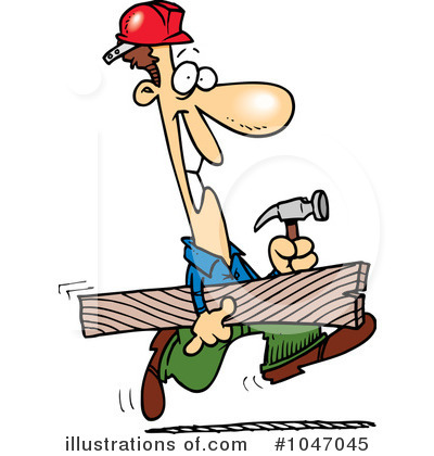 Royalty-Free (RF) Carpenter Clipart Illustration by toonaday - Stock Sample #1047045