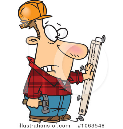 Royalty-Free (RF) Carpenter Clipart Illustration by toonaday - Stock Sample #1063548
