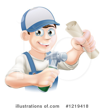 Royalty-Free (RF) Carpenter Clipart Illustration by AtStockIllustration - Stock Sample #1219418