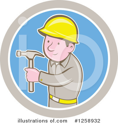 Royalty-Free (RF) Carpenter Clipart Illustration by patrimonio - Stock Sample #1258932