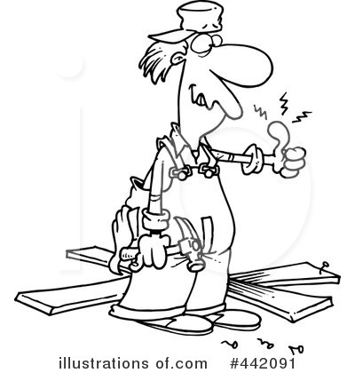 Royalty-Free (RF) Carpenter Clipart Illustration by toonaday - Stock Sample #442091