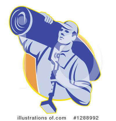 Carpet Installer Clipart #1227984 - Illustration by BNP Design Studio