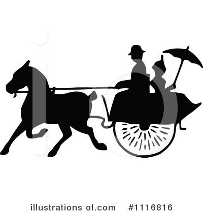 Royalty-Free (RF) Carriage Clipart Illustration by Prawny Vintage - Stock Sample #1116816