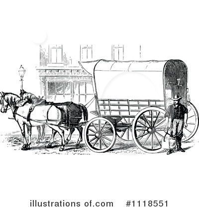 Covered Wagon Clipart #1118551 by Prawny Vintage
