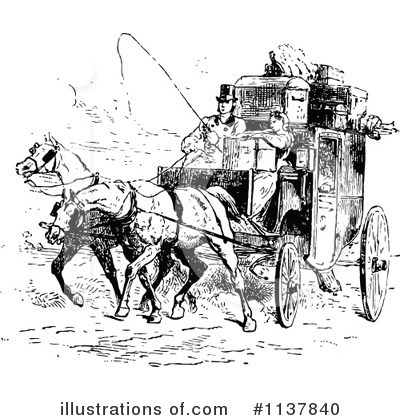 Royalty-Free (RF) Carriage Clipart Illustration by Prawny Vintage - Stock Sample #1137840