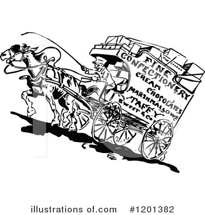 Royalty-Free (RF) Carriage Clipart Illustration by Prawny Vintage - Stock Sample #1201382