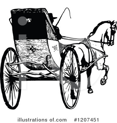 Royalty-Free (RF) Carriage Clipart Illustration by Prawny Vintage - Stock Sample #1207451