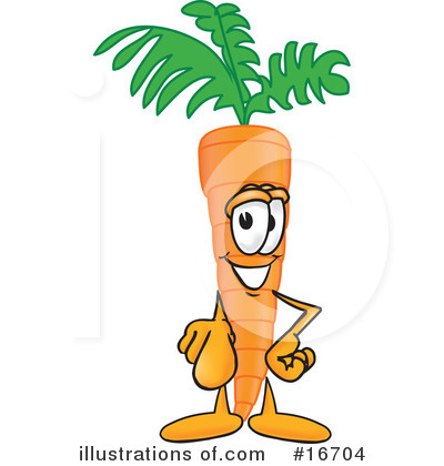 Royalty-Free (RF) Carrot Character Clipart Illustration by Mascot Junction - Stock Sample #16704