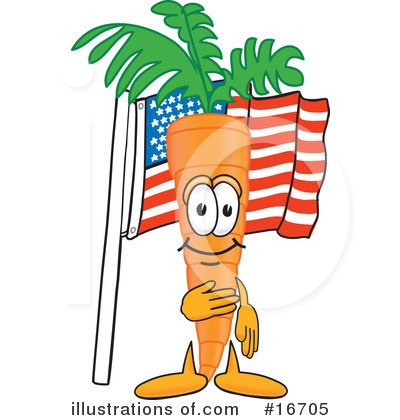 Royalty-Free (RF) Carrot Character Clipart Illustration by Mascot Junction - Stock Sample #16705