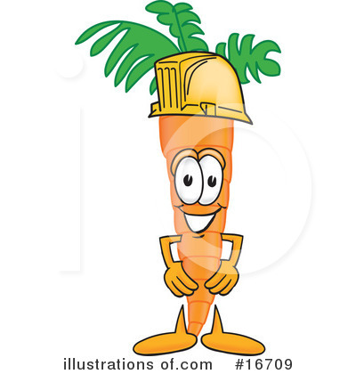 Royalty-Free (RF) Carrot Character Clipart Illustration by Mascot Junction - Stock Sample #16709