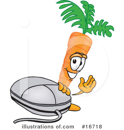 Royalty-Free (RF) Carrot Character Clipart Illustration by Mascot Junction - Stock Sample #16718