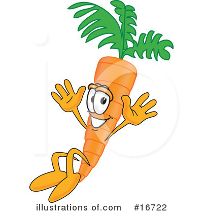 Royalty-Free (RF) Carrot Character Clipart Illustration by Mascot Junction - Stock Sample #16722