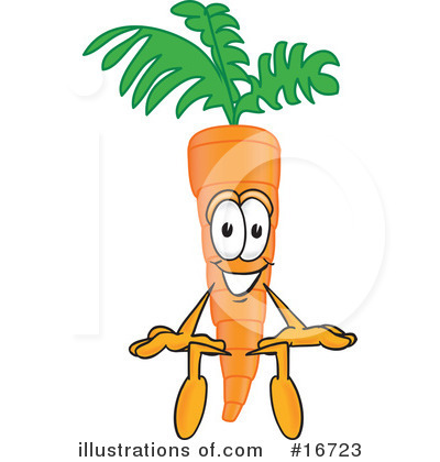 Royalty-Free (RF) Carrot Character Clipart Illustration by Mascot Junction - Stock Sample #16723