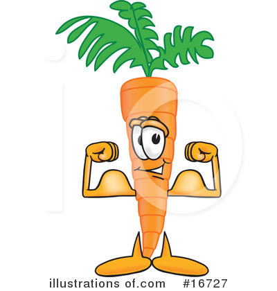 Royalty-Free (RF) Carrot Character Clipart Illustration by Mascot Junction - Stock Sample #16727