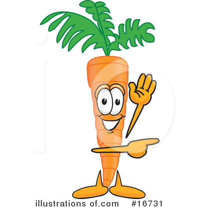 Royalty-Free (RF) Carrot Character Clipart Illustration by Mascot Junction - Stock Sample #16731