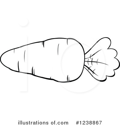 Royalty-Free (RF) Carrot Clipart Illustration by Hit Toon - Stock Sample #1238867