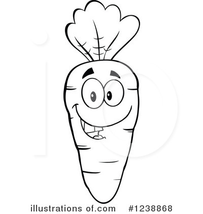 Royalty-Free (RF) Carrot Clipart Illustration by Hit Toon - Stock Sample #1238868