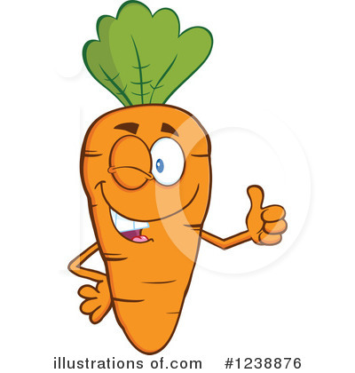 Royalty-Free (RF) Carrot Clipart Illustration by Hit Toon - Stock Sample #1238876