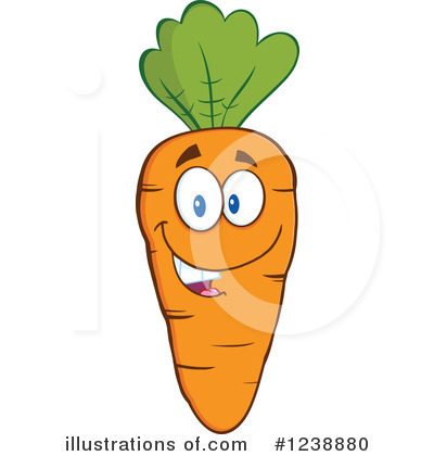 Royalty-Free (RF) Carrot Clipart Illustration by Hit Toon - Stock Sample #1238880