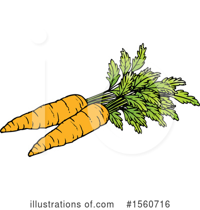 Royalty-Free (RF) Carrot Clipart Illustration by Lal Perera - Stock Sample #1560716
