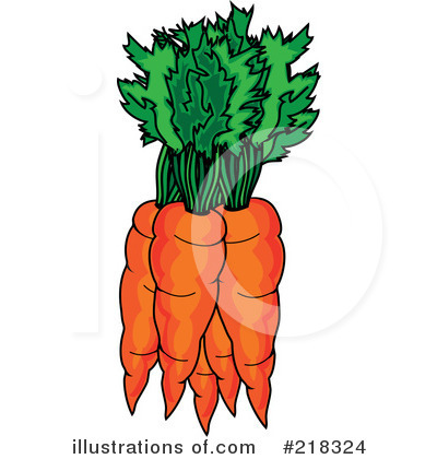 Royalty-Free (RF) Carrots Clipart Illustration by Pams Clipart - Stock Sample #218324