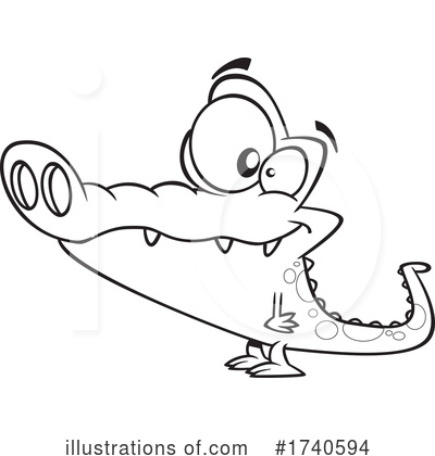 Crocodile Clipart #1740594 by toonaday