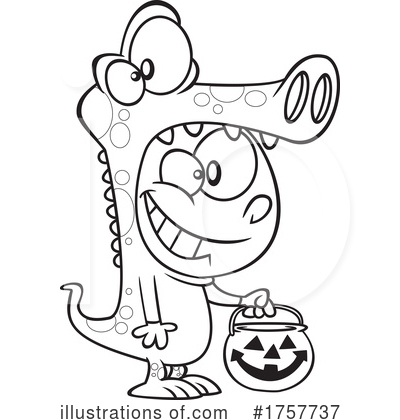 Trick Or Treating Clipart #1757737 by toonaday