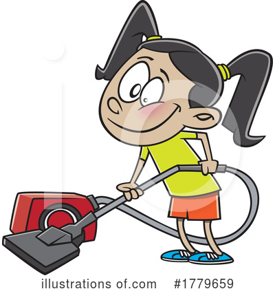 Vacuuming Clipart #1779659 by toonaday