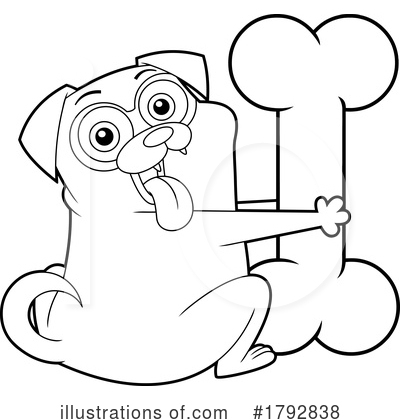 Pug Clipart #1792838 by Hit Toon