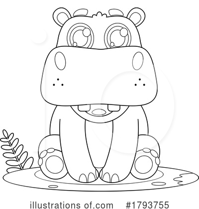 Hippo Clipart #1793755 by Hit Toon