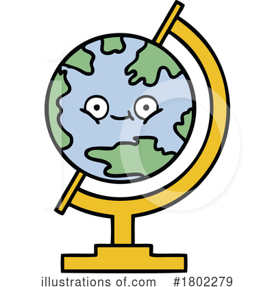 Desk Globe Clipart #1802279 by lineartestpilot