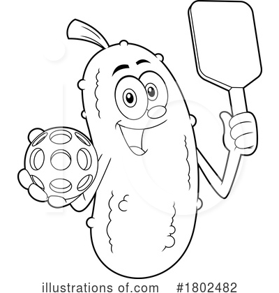 Pickleball Clipart #1802482 by Hit Toon