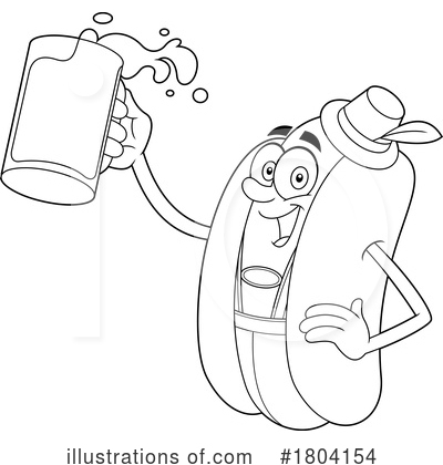 Hot Dogs Clipart #1804154 by Hit Toon