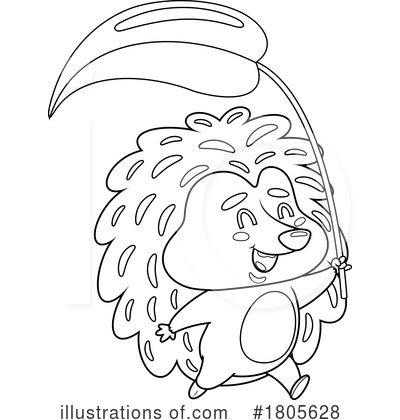 Hedgehog Clipart #1805628 by Hit Toon