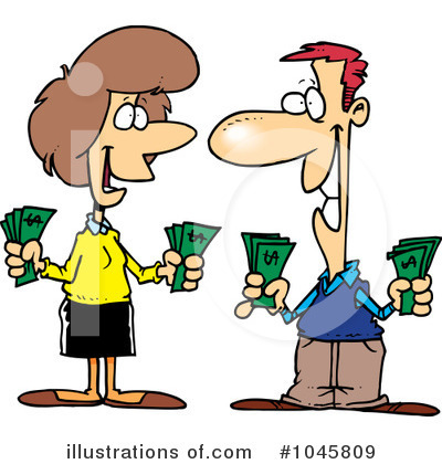 Royalty-Free (RF) Cash Clipart Illustration by toonaday - Stock Sample #1045809