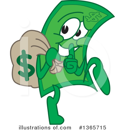 Royalty-Free (RF) Cash Clipart Illustration by Toons4Biz - Stock Sample #1365715