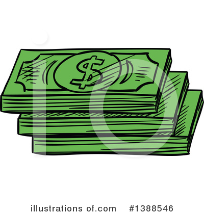 Cash Money Clipart #1388546 by Vector Tradition SM