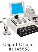 Cash Register Clipart #1145653 by patrimonio