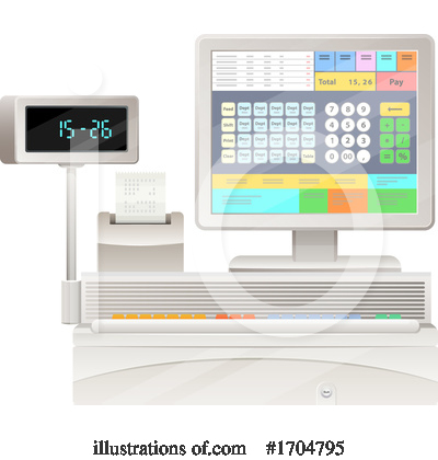Royalty-Free (RF) Cash Register Clipart Illustration by Vector Tradition SM - Stock Sample #1704795