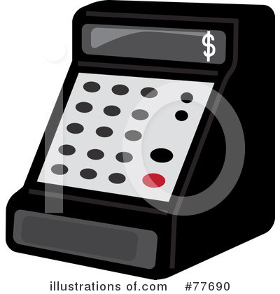 Royalty-Free (RF) Cash Register Clipart Illustration by Pams Clipart - Stock Sample #77690