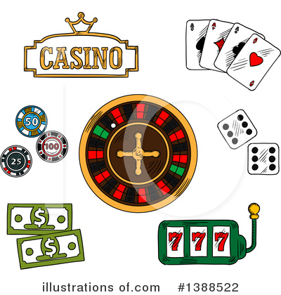 Royalty-Free (RF) Casino Clipart Illustration by Vector Tradition SM - Stock Sample #1388522